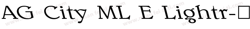 AG City ML E Lightr字体转换